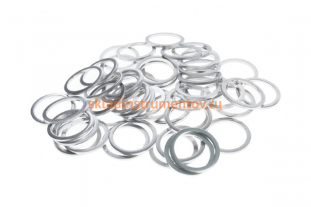 Набор алюминиевых шайб JTC размер: толщина 2.0, внутр. д. 24.4, наружн. д. 30.0 50 шт. 2018C