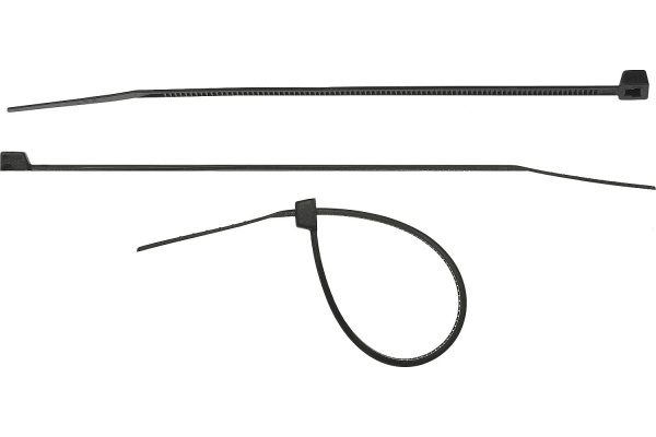 Нейлоновые хомуты-стяжки Сибин 4.8х300 мм черные 100 шт. 3788-48-300