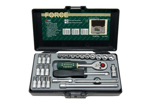 Набор инструментов с 6-ти гранными головками FORCE 2281-5