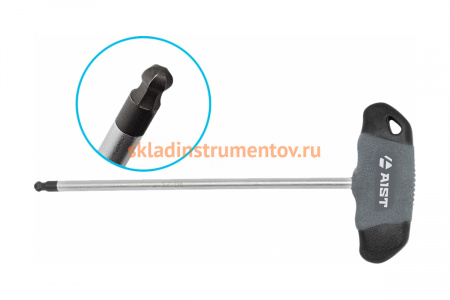 Т-образная шестигранная отвертка AIST HEX 6 мм с шаром 200 мм 850420006-X 00-00003519