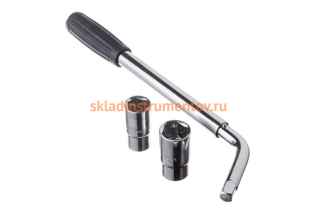 Баллонный телескопический ключ со сменными головками ЕРМАК 17/19, 21/23мм 766-080