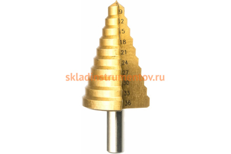 Сверло ступенчатое (9-36 мм) ПРАКТИКА 774-481