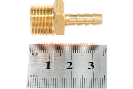 Штуцер пневматический (3/8"M - елочка 6 мм) ЭВРИКА ER-MH06/04