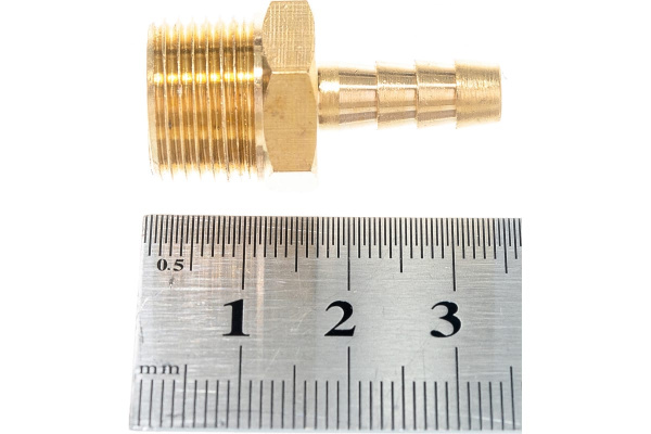 Штуцер пневматический (3/8"M - елочка 6 мм) ЭВРИКА ER-MH06/04