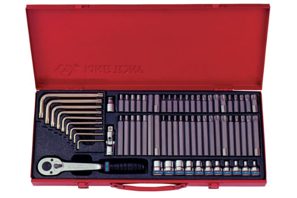 Набор вставок бит (3/8", TORX, SPLINE, HEX, 69 предметов) KING TONY 5169PR