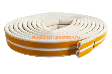 Уплотнитель СИБРТЕХ 6 м, профиль "D", белый СИБРТЕХ Р 93935