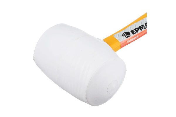 Киянка ЕРМАК белая резина, фибергласовая обрезиненная рукоятка 460гр 662-013