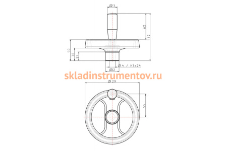 Маховик KIPP K0725.5130X14