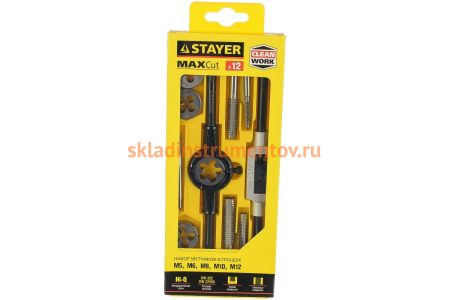 Набор метчиков и плашек STAYER MASTER 12 предметов 28012-H12_z01