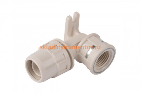 Муфта угловая с креплением "ШиреФит" (16 мм; 1") для трубопровода Зубр 51468-16-1/2