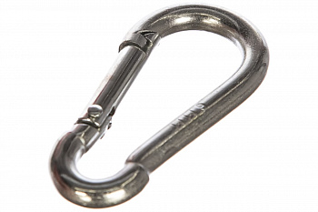 Карабин ЗУБР DIN 5299С, 6мм, 1 шт, оцинкованный, 304546-06