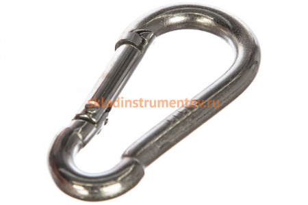 Карабин ЗУБР DIN 5299С, 6мм, 1 шт, оцинкованный, 304546-06