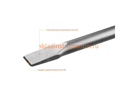 Зубило БУРАН плоское 35х400 мм, HEX 30  Зубр 29375-35-400