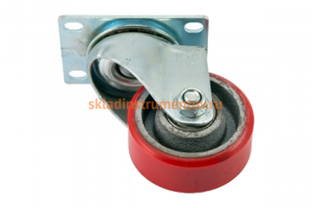 Большегрузное полиуретановое колесо поворотное с панелью SCP 93 (75 мм; 150 кг) А5 1000472