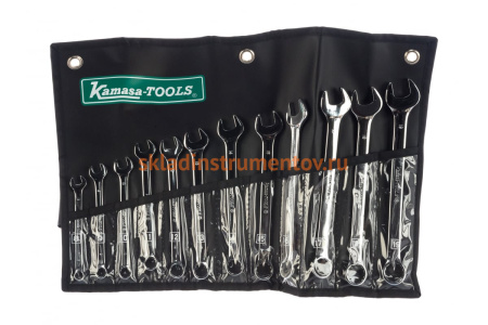 Набор комбинированных ключей Kamasa Tools 8-19 мм, в сворачиваемом чехле K 10027