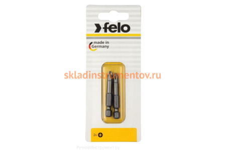Бита крестовая PZ 2X50, 2 шт в блистере Felo 02102536