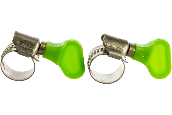 Металлические, червячные хомуты СИБРТЕХ 10-16мм, ширина 12мм, W4, с ключом, 2шт 476483