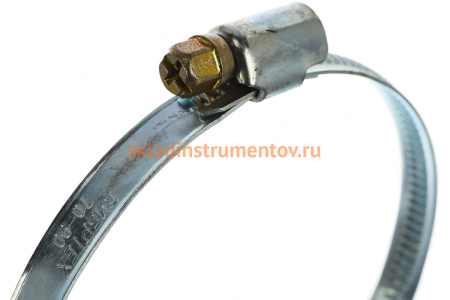 Металлические хомуты СИБРТЕХ Стандартное болтовое крепление 70-90мм 25шт/уп, ширина 9мм 47570