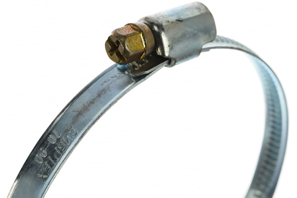 Металлические хомуты СИБРТЕХ Стандартное болтовое крепление 70-90мм 25шт/уп, ширина 9мм 47570