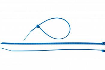 Нейлоновый хомут Зубр МАСТЕР синий, 3,6 мм x 200 мм, 100 шт 309070-36-200