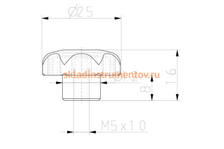 Звездообразная рукоятка KIPP K0155.505
