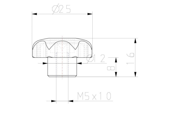 Звездообразная рукоятка KIPP K0155.505