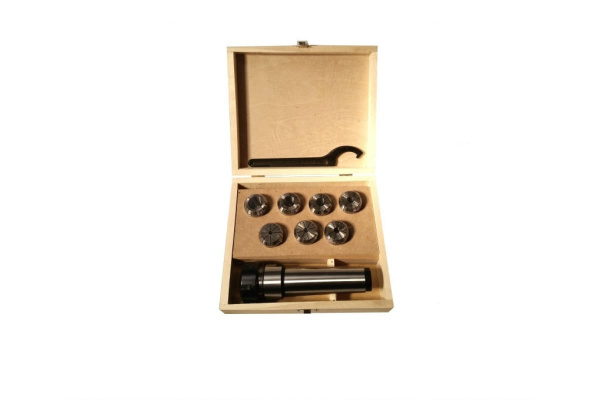 Патрон цанговый NT40-ER40, хвостовик конус 7:24, DIN2080, с набором цанг 7шт. 6-25мм GRIFF 030046