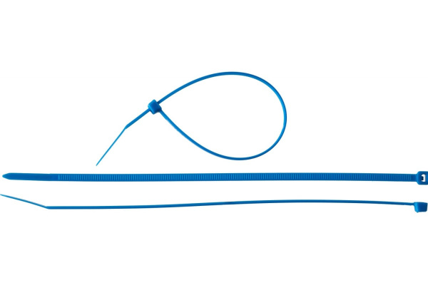 Нейлоновый хомут Зубр МАСТЕР синий, 2,5 мм x 150 мм, 100 шт 309070-25-150