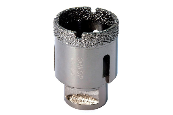 Коронка алмазная по керамограниту (44 мм; М14) для УШМ Энкор 48310