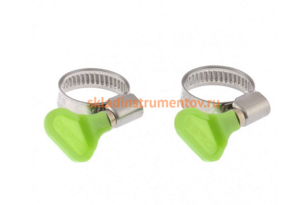 Металлические хомуты СИБРТЕХ, элемент крепления с формой ключа, 12-20мм, 2 шт 47649