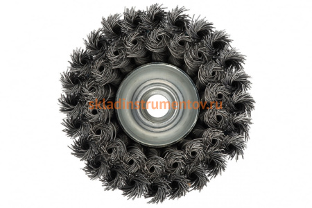 Щетка чашечная двурядная (100 мм; М14х2; жгут; стальная проволока 0.5 мм) для УШМ Профоснастка 20103001