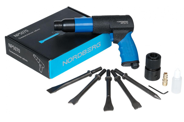 Пневмозубило NORDBERG с комплектом насадок NP5070