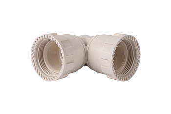 Соединитель угловой "ШиреФит" (26 мм; 90°) для трубопровода Зубр 51497-26