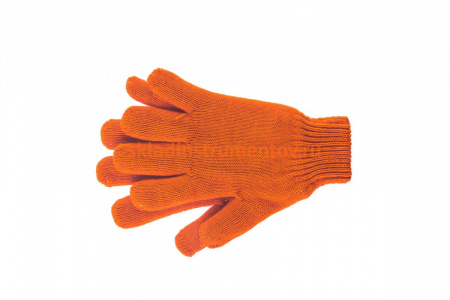 Трикотажные перчатки с двойной манжетой СИБРТЕХ, акрил, оранжевые 68689