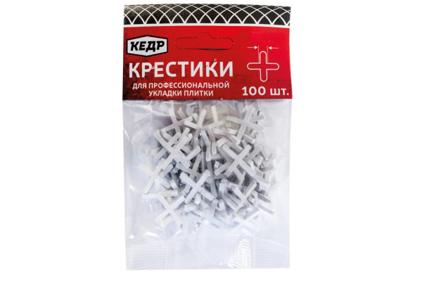 Крестики для плитки 3,0 мм 100 шт. КЕДР 138-0005 134382 Крестики для плитки 3,0 мм 100 шт. КЕДР 138-0005 134382