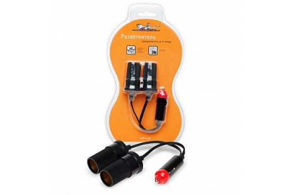 Прикуриватель-разветвитель на 2 гнезда Airline ASP-2-02