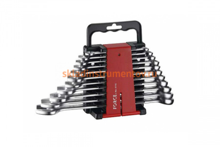Набор комбинированных дюймовых ключей с 1/4"-7/8", на пластиковом держателе, 11предметов FORCE 5115S
