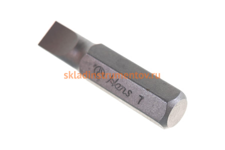 Бита шлицевая короткая (SL 7; 5/16") Hans 012-4M07