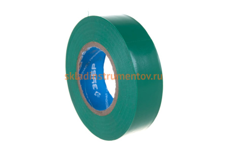 Изолента Зубр ЭЛЕК-20 ПВХ не поддерживает горение 20м /0 16x19мм/ зеленая 1234-4_z02