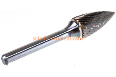 Бор-фреза форма G парабола с заостренной головой (12.7x25 мм; хвостовик 6 мм) D.BOR 9F-16127K02D