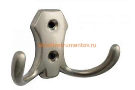 Мебельный крючок JET 585 двухрожковый, матовый никель CQ585Z.002NA99