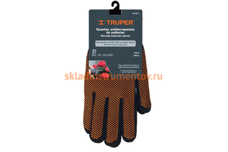 Универсальные перчатки Truper полиэстер, покрытие из поливинилхлорида GU-ANT-G 12652 Универсальные перчатки Truper полиэстер, покрытие из поливинилхлорида GU-ANT-G 12652