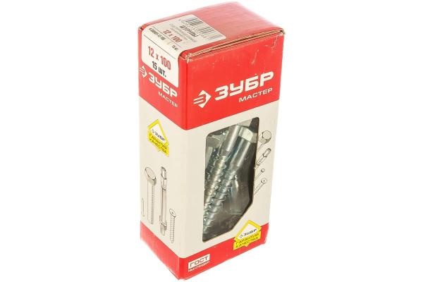 Шурупы ШДШ с шестигранной головкой ЗУБР DIN 571, 100 х 12 мм, 15 штук 4-300451-12-100