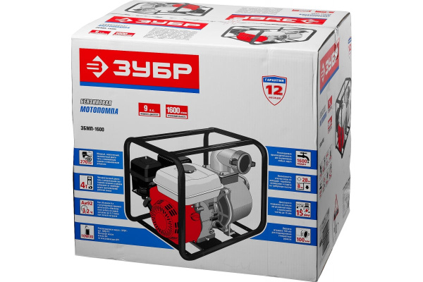 Мотопомпа ЗУБР ЗБМП-1600 Мотопомпа ЗУБР ЗБМП-1600