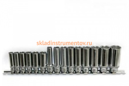 Набор головок Surface 1/4", 3/8", 8-19 мм, 15 шт. FORCE 3151