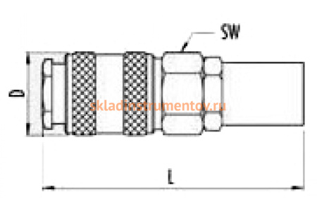 Переходник на шланг (6x14 мм; рапид; блистер) 112 B/3 458/3 GAV 7021520