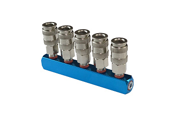 Разветвитель пневматический (1/4"F; 5 выходов рапид EURO) WIEDERKRAFT WDK-85MX