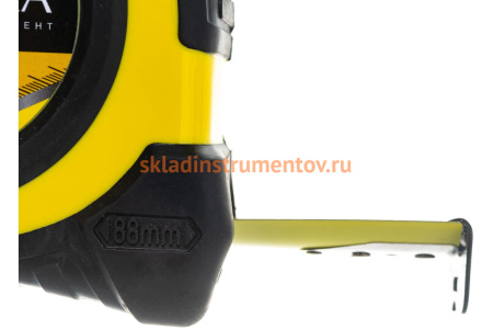 Рулетка ЭВРИКА 7.5м 25мм YELLOW профессиональная Pro-Grade с держателем ER-59725