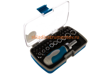 Реверсивная отвертка Зубр ЭКСПЕРТ с насадками 38 предметов 25288-H38