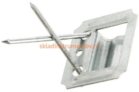 Кляймер №4 СИБРТЕХ оцинкованный с гвоздями, 100шт 46574